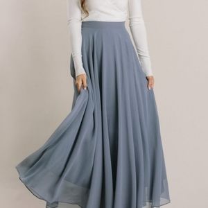 Morning Lavender Amelia Maxi skirt - Slate Blue